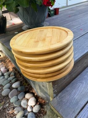 The Container Store Natural Bamboo lazy Susan’s